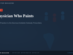 Florida Doctor Magazine hero graphic for The Physician Who Paints — Better Life article on physician burnout and creative practice as a wellness intervention