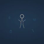 FDM illustration - fragmenting human figure with medical icons