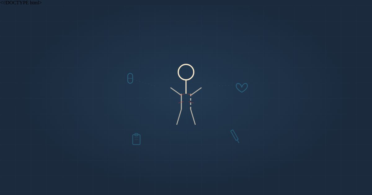 FDM illustration - fragmenting human figure with medical icons