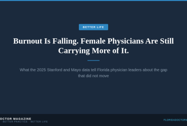 Florida Doctor Magazine — Burnout is falling but female physicians still carry more of it