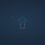 FDM illustration - upward arrow hiding downward arrow