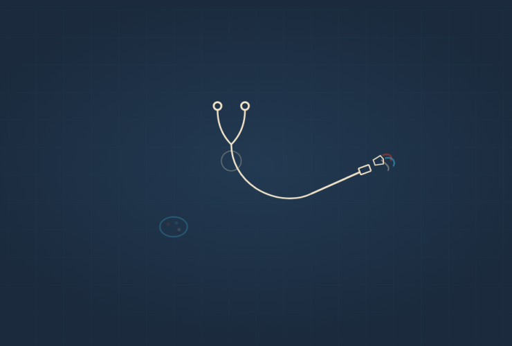 FDM illustration - stethoscope becoming paintbrush