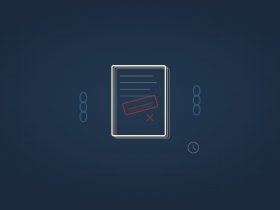 FDM illustration - form stack with denial stamp and chains