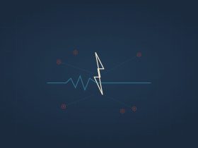 FDM illustration - lightning bolt with news nodes