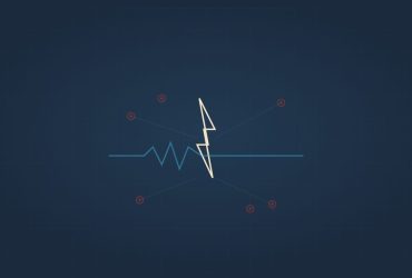 FDM illustration - lightning bolt with news nodes