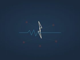 FDM illustration - lightning bolt with news nodes