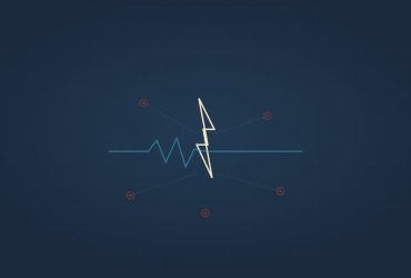 FDM illustration - lightning bolt with news nodes