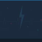 Abstract illustration of lightning bolt, pulse line, and scattered news nodes — Florida physician news quick hits April 14 2026