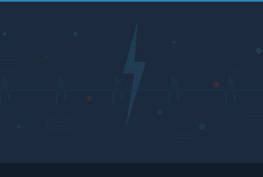 Abstract illustration of lightning bolt, pulse line, and scattered news nodes — Florida physician news quick hits April 14 2026
